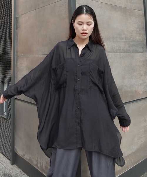 CORNERS(コーナーズ)の「シアードルマンシャツ(シャツ/ブラウス・レディース・オフホワイト/グレー/ブラック/グレイッシュベージュ/ブラウン・M)」の21枚目の写真