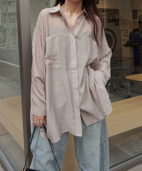 CORNERS(コーナーズ)の「シアードルマンシャツ(シャツ/ブラウス・レディース・オフホワイト/グレー/ブラック/グレイッシュベージュ/ブラウン・M)」の13枚目の写真