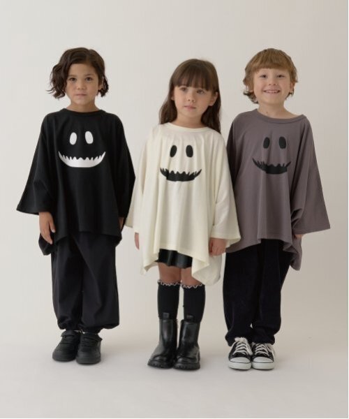 b・ROOM(ビールーム)の「【ハロウィン】変形オバケTシャツ(Tシャツ/カットソー・キッズ・ブラック/アイボリー/チャコール・M/L)」の14枚目の写真