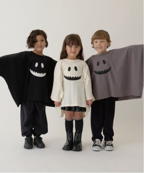 b・ROOM(ビールーム)の「【ハロウィン】変形オバケTシャツ(Tシャツ/カットソー・キッズ・ブラック/アイボリー/チャコール・M/L)」の15枚目の写真