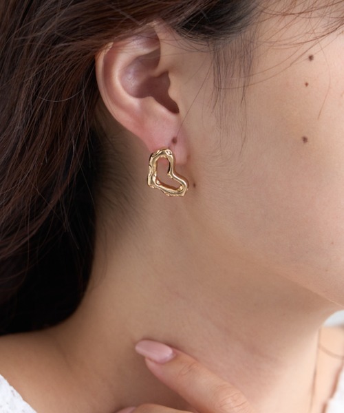 CIAOPANIC TYPY（チャオパニックティピー）の「lilサークルハートピアス（ピアス（両耳用）・レディース・シルバー/ゴールド・ONE SIZE）」の2枚目の写真