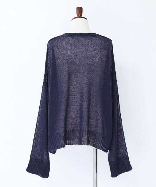 n'OrLABEL（ノアールレーベル）の「『モヘヤタッチシアーニット』（ニット/セーター・レディース・ライトグリーン/ピンク/ネイビー/アイボリー・FREE）」の11枚目の写真