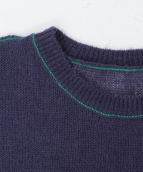 n'OrLABEL（ノアールレーベル）の「『モヘヤタッチシアーニット』（ニット/セーター・レディース・ライトグリーン/ピンク/ネイビー/アイボリー・FREE）」の7枚目の写真