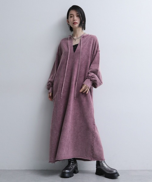 HARE（ハレ）の「2WAYパウダーカコウワンピース(HARE)（ワンピース・レディース・パープル/ブラック・FREE）」の6枚目の写真