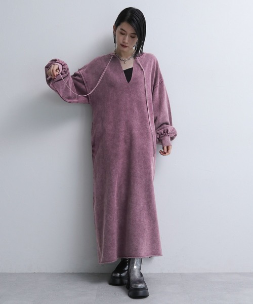 HARE（ハレ）の「2WAYパウダーカコウワンピース(HARE)（ワンピース・レディース・パープル/ブラック・FREE）」の8枚目の写真