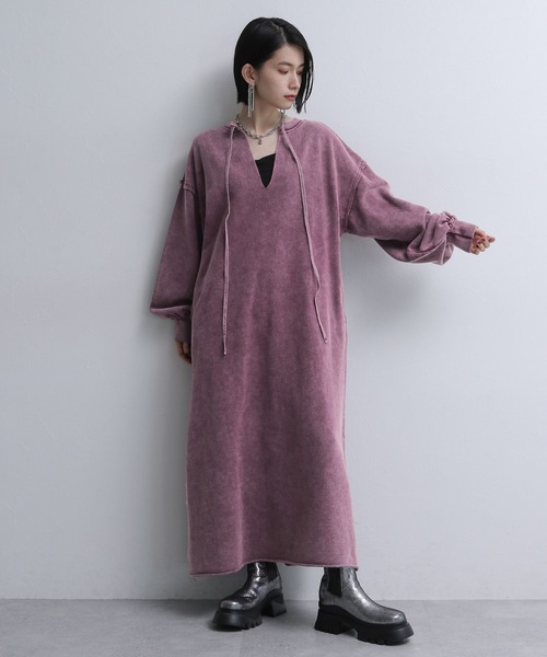 HARE（ハレ）の「2WAYパウダーカコウワンピース(HARE)（ワンピース・レディース・パープル/ブラック・FREE）」の10枚目の写真