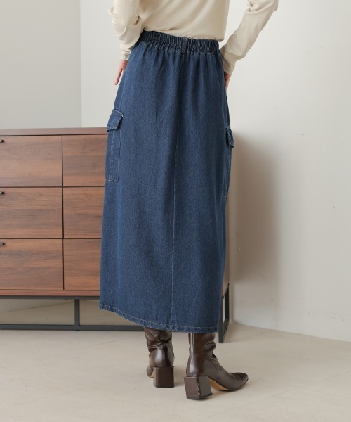 Bab（バブ）の「サイドポケットデニムスカート（デニムスカート・レディース・インディゴブルー/ブルー/ブラック・M）」の10枚目の写真