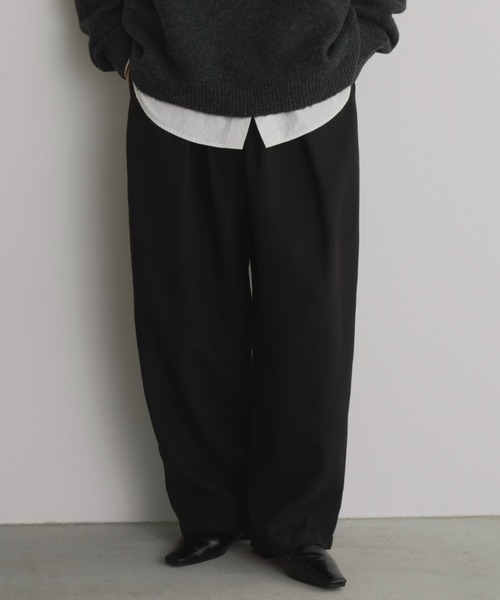美品　リグ　Lig.　レディース　コクーンパンツ　M＋　ブラック 美品リグLig.レディースコクーンパンツM＋ブラック