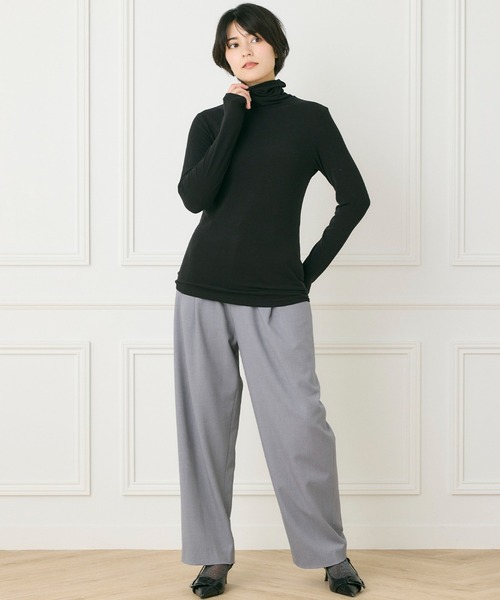 INED CLARO（イネドクラロ）の「ラグウォームタートルネックプルオーバー（ニット/セーター・レディース・オフホワイト/グレー/ブラック・フリー）」の9枚目の写真