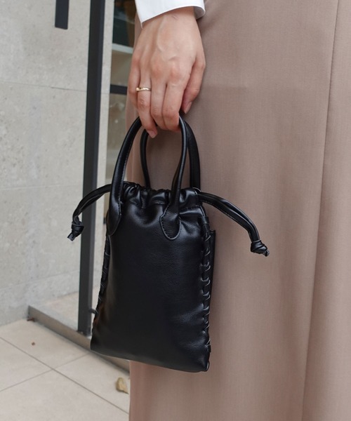 CORNERS（コーナーズ）の「フェイクレザーミニショルダーバッグ（ショルダーバッグ・レディース・ブラック/グリーン・FREE）」の13枚目の写真