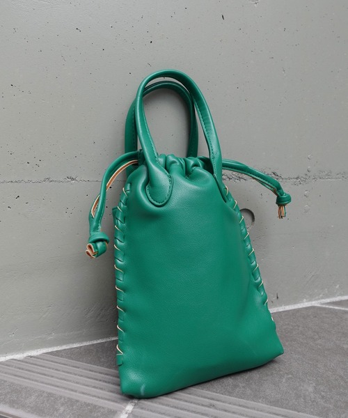 CORNERS（コーナーズ）の「フェイクレザーミニショルダーバッグ（ショルダーバッグ・レディース・ブラック/グリーン・FREE）」の12枚目の写真