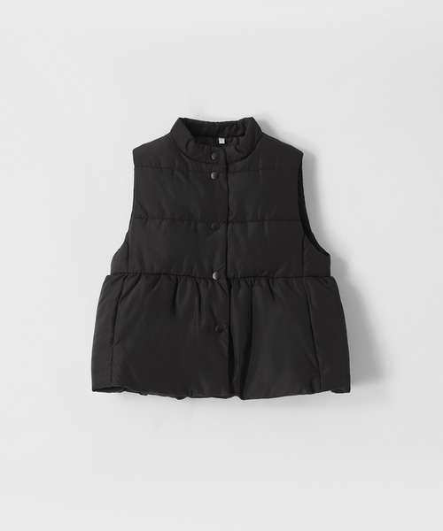 セール】【WEB限定セール】キッズ 親子お揃いペプラム中綿ベスト