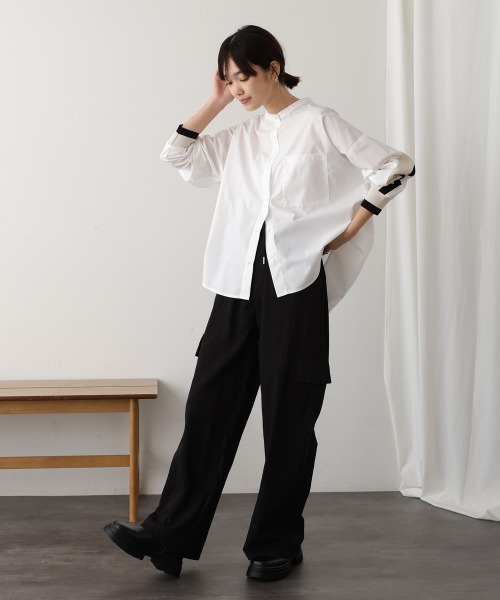 ブージュルード Bou Jeloud プリーツ切替トップス （GRAY） プリーツ切替トップス