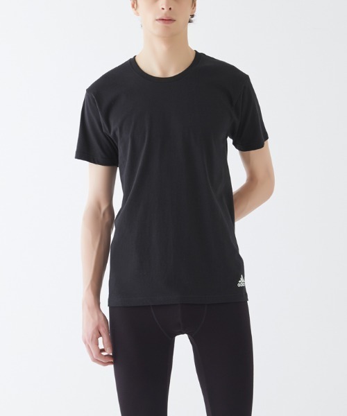 adidas/アディダス クルーネックTシャツ ワンポイントロゴ 2枚組