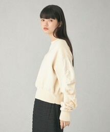 ＜EMMEL REFINES＞EM スウェットライク ソデギャザー ニットプルオーバー