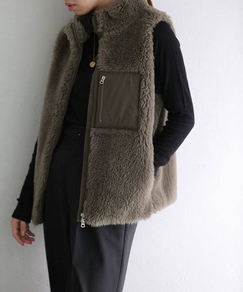 セール】【TICCA/ティッカ】 WOOLファーベスト（ベスト）｜La TOTALITE