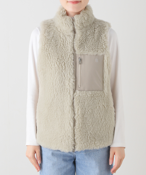 TICCA ファーベスト　ベージュ ノースリーブ 　ボア　ベスト TICCA / ティッカ WOOLファーベスト 0243410031 | スピック