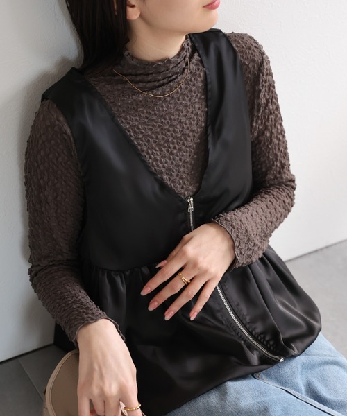 model：162cm 着用サイズ：F