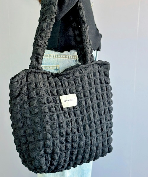 Silly(シリー)の「シャーリングトートバッグ(ショルダーバッグ・レディース・ホワイト/ピンク/パープル/ブラック・FREE)」の9枚目の写真