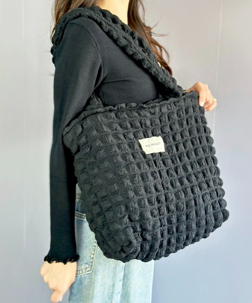 Silly(シリー)の「シャーリングトートバッグ(ショルダーバッグ・レディース・ホワイト/ピンク/パープル/ブラック・FREE)」の13枚目の写真