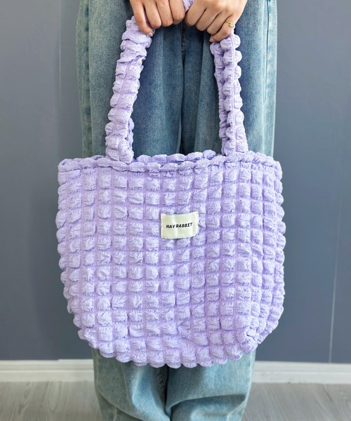 Silly(シリー)の「シャーリングトートバッグ(ショルダーバッグ・レディース・ホワイト/ピンク/パープル/ブラック・FREE)」の15枚目の写真