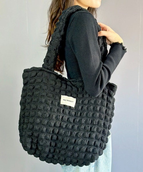 Silly(シリー)の「シャーリングトートバッグ(ショルダーバッグ・レディース・ホワイト/ピンク/パープル/ブラック・FREE)」の14枚目の写真