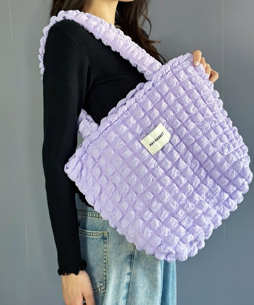 Silly(シリー)の「シャーリングトートバッグ(ショルダーバッグ・レディース・ホワイト/ピンク/パープル/ブラック・FREE)」の19枚目の写真