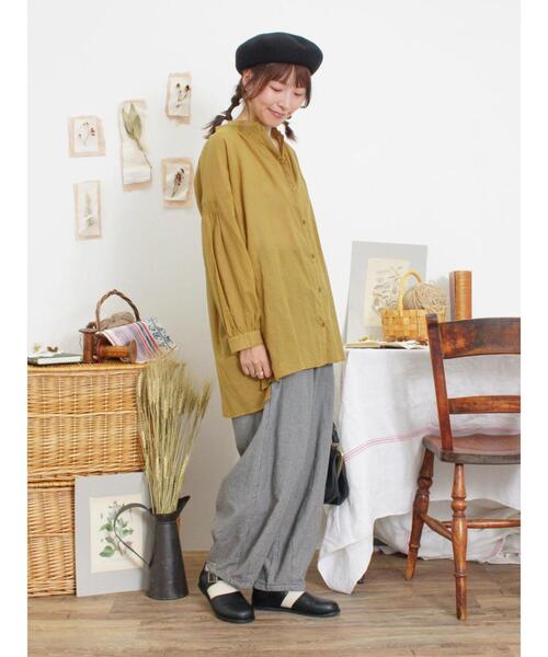 Samansa Mos2（サマンサ モスモス）の「襟ぐりシャーリングチュニック