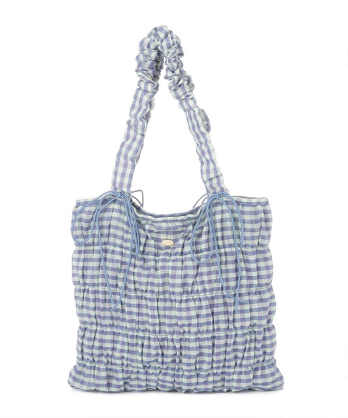 tiny tiny（ティニーティニー）の「ギャザーリボントートバッグ[tiny tiny(ティニーティニー)]（トートバッグ・レディース・ブラック/アイボリー/その他1/パープル系その他/ブルー系その他/ブラック系その他/ピンク系その他/ブルー系その他2/ドット/レオパード/ブラウン系その他/ベージュ系その他/ブラック系その他2/ブルー系その他3/カモフラージュ/アニマル/ピンク系その他2・0）」の8枚目の写真