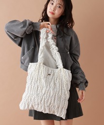 tiny tiny（ティニーティニー）の「ギャザーリボントートバッグ[tiny tiny(ティニーティニー)]（トートバッグ）」