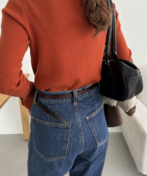 DISCOAT（ディスコート）の「ぷっくりバックル細レザーベルト（ベルト・レディース・ブラウン/キャメル/ブラック・FREE）」の17枚目の写真