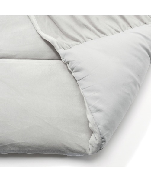 WARMY アルガンオイル加工 フリル 掛け布団カバー シングル グレー