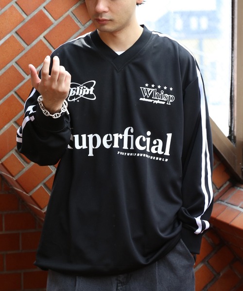 ８(eight)（エイト）の「ユニフォームデザインロンT（Tシャツ/カットソー・メンズ・ホワイト系1/ホワイト系2/ブラック系2/ネイビー系1/ネイビー系2/ブラック系1・LARGE/MEDIUM）」の4枚目の写真