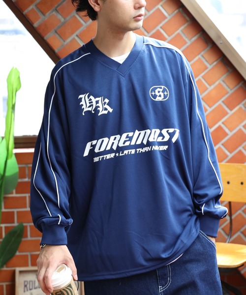 ８(eight)（エイト）の「ユニフォームデザインロンT（Tシャツ/カットソー・メンズ・ホワイト系1/ホワイト系2/ブラック系2/ネイビー系1/ネイビー系2/ブラック系1・LARGE/MEDIUM）」の5枚目の写真