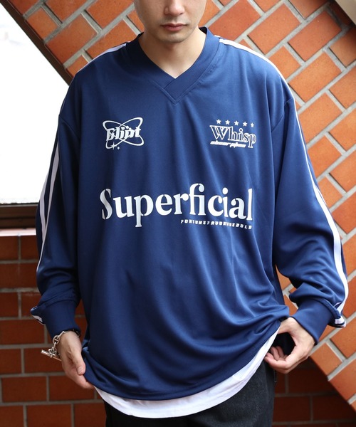 ８(eight)（エイト）の「ユニフォームデザインロンT（Tシャツ/カットソー・メンズ・ホワイト系1/ホワイト系2/ブラック系2/ネイビー系1/ネイビー系2/ブラック系1・LARGE/MEDIUM）」の6枚目の写真