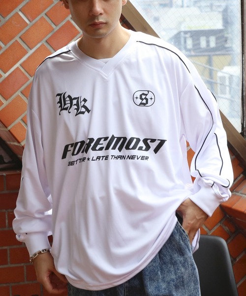 ８(eight)（エイト）の「ユニフォームデザインロンT（Tシャツ/カットソー・メンズ・ホワイト系1/ホワイト系2/ブラック系2/ネイビー系1/ネイビー系2/ブラック系1・LARGE/MEDIUM）」の7枚目の写真