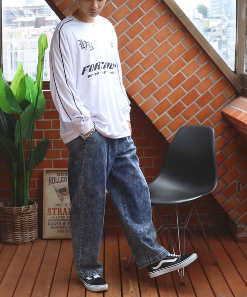 ８(eight)（エイト）の「ユニフォームデザインロンT（Tシャツ/カットソー・メンズ・ホワイト系1/ホワイト系2/ブラック系2/ネイビー系1/ネイビー系2/ブラック系1・LARGE/MEDIUM）」の10枚目の写真