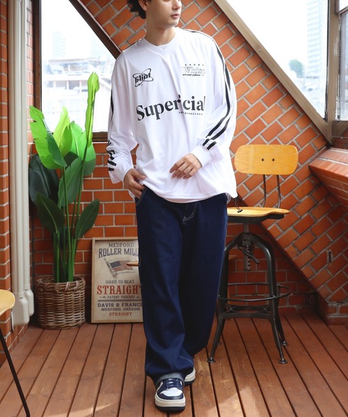 ８(eight)（エイト）の「ユニフォームデザインロンT（Tシャツ/カットソー・メンズ・ホワイト系1/ホワイト系2/ブラック系2/ネイビー系1/ネイビー系2/ブラック系1・LARGE/MEDIUM）」の18枚目の写真