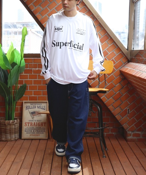 ８(eight)（エイト）の「ユニフォームデザインロンT（Tシャツ/カットソー・メンズ・ホワイト系1/ホワイト系2/ブラック系2/ネイビー系1/ネイビー系2/ブラック系1・LARGE/MEDIUM）」の19枚目の写真