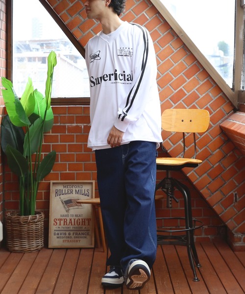 ８(eight)（エイト）の「ユニフォームデザインロンT（Tシャツ/カットソー・メンズ・ホワイト系1/ホワイト系2/ブラック系2/ネイビー系1/ネイビー系2/ブラック系1・LARGE/MEDIUM）」の22枚目の写真