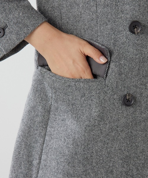 Whim Gazette(ウィムガゼット)の「BOXEYジャケット(テーラードジャケット・レディース・グレー/ブラウン・FREE)」の9枚目の写真