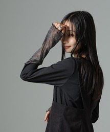 NANO universe（ナノユニバース）の「シアーラメ切り替えロングＴシャツ（Tシャツ/カットソー）」