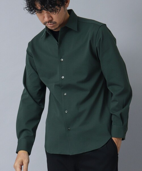 NOLLEY’S(ノーリーズ)の「【ACTIVE SECT】《限定展開 / 透湿 / UVカット》ポンチスリムレギュラーシャツ(シャツ/ブラウス・メンズ・グレー/ダークグリーン/ブラック・S/L/M)」の14枚目の写真