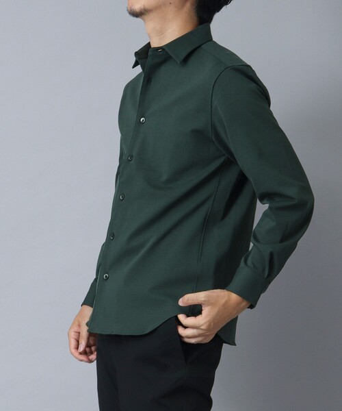 NOLLEY’S(ノーリーズ)の「【ACTIVE SECT】《限定展開 / 透湿 / UVカット》ポンチスリムレギュラーシャツ(シャツ/ブラウス・メンズ・グレー/ダークグリーン/ブラック・S/L/M)」の16枚目の写真