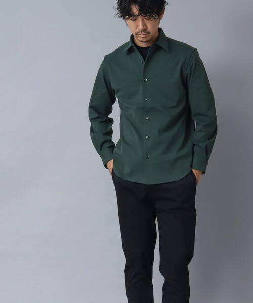 NOLLEY’S(ノーリーズ)の「【ACTIVE SECT】《限定展開 / 透湿 / UVカット》ポンチスリムレギュラーシャツ(シャツ/ブラウス・メンズ・グレー/ダークグリーン/ブラック・S/L/M)」の22枚目の写真