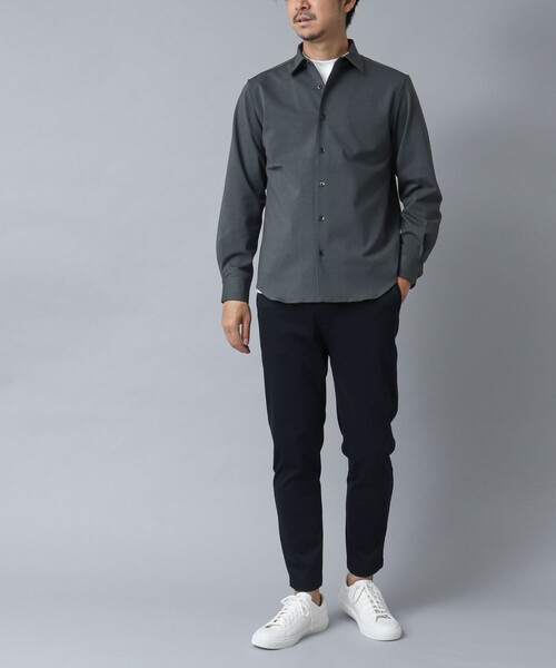 NOLLEY’S(ノーリーズ)の「【ACTIVE SECT】《限定展開 / 透湿 / UVカット》ポンチスリムレギュラーシャツ(シャツ/ブラウス・メンズ・グレー/ダークグリーン/ブラック・S/L/M)」の6枚目の写真