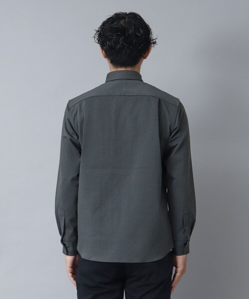 NOLLEY’S(ノーリーズ)の「【ACTIVE SECT】《限定展開 / 透湿 / UVカット》ポンチスリムレギュラーシャツ(シャツ/ブラウス・メンズ・グレー/ダークグリーン/ブラック・S/L/M)」の11枚目の写真