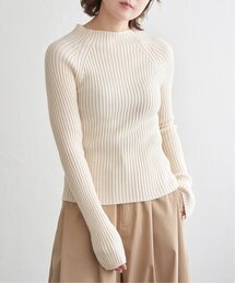 プチハイネックリブニット