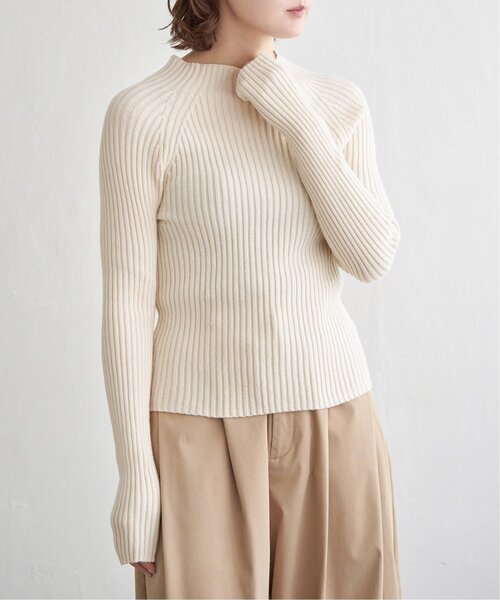 notch.（ノッチ）の「プチハイネックリブニット（ニット/セーター・レディース・ブラック/オフホワイト/グレー・M）」の12枚目の写真