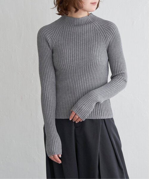 notch.（ノッチ）の「プチハイネックリブニット（ニット/セーター・レディース・ブラック/オフホワイト/グレー・M）」の15枚目の写真